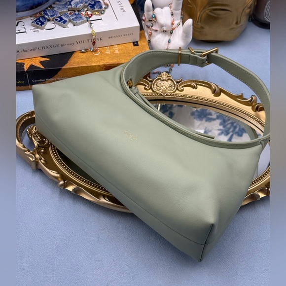 🆕 OROTON 🧿 NWOT Cinder Mini Baguette Shoulder Bag, Agave Green - Picture 6 of 12